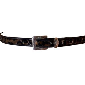 Brighton faux fur animal print belt Size Medium
